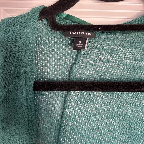 Torrid Teal Knit Cardigan - Picture 3 of 3